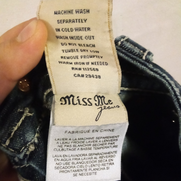 Miss Me Signature Rise Straight Leg Y2K Jeans - Picture 6 of 12